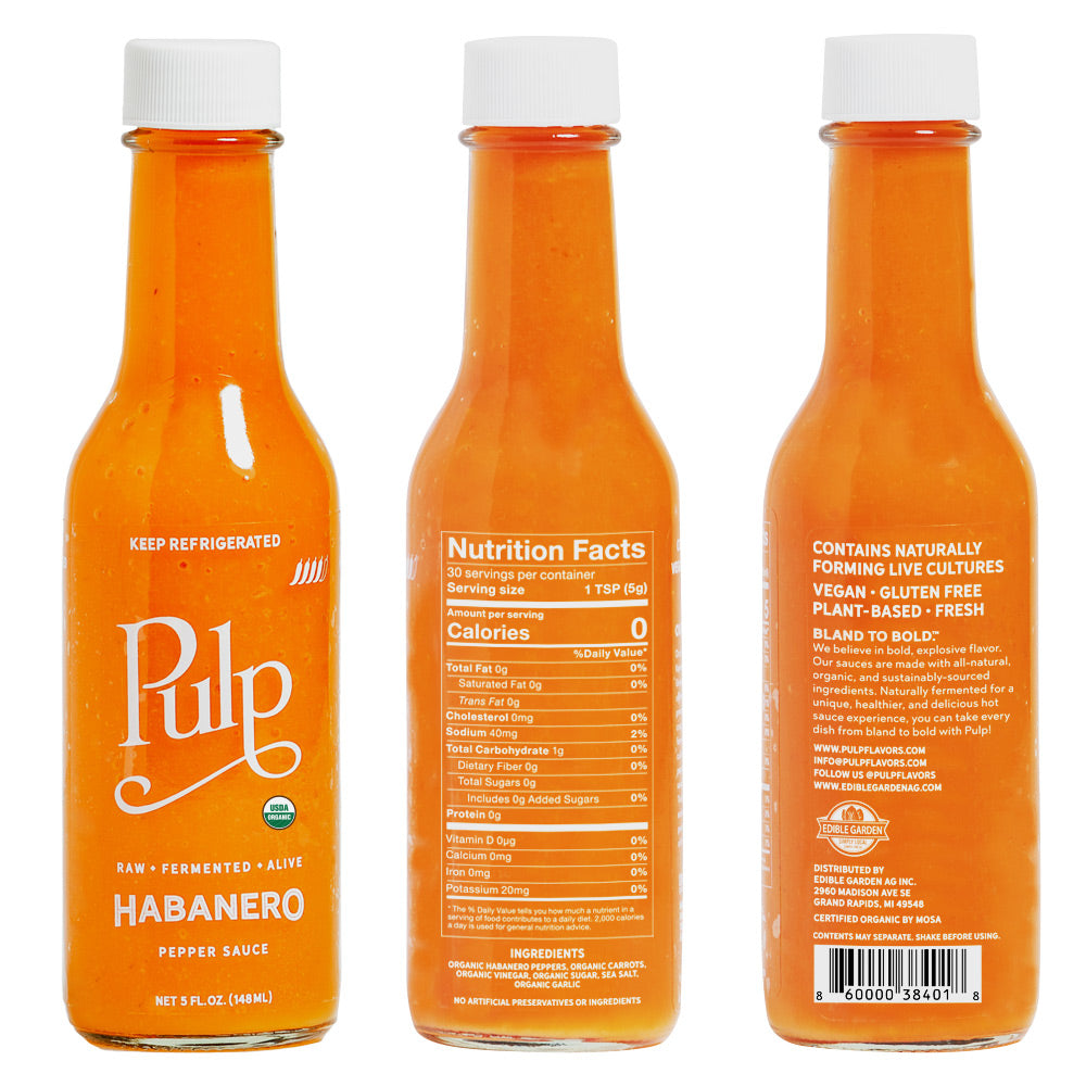 Habanero Carrot Pepper Hot Sauce 4 Pack