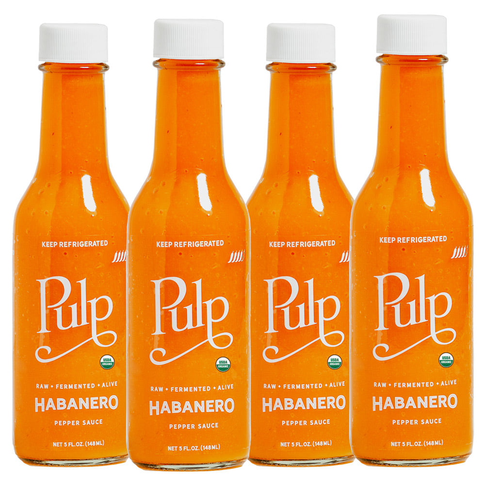 Habanero Carrot Pepper Hot Sauce 4 Pack